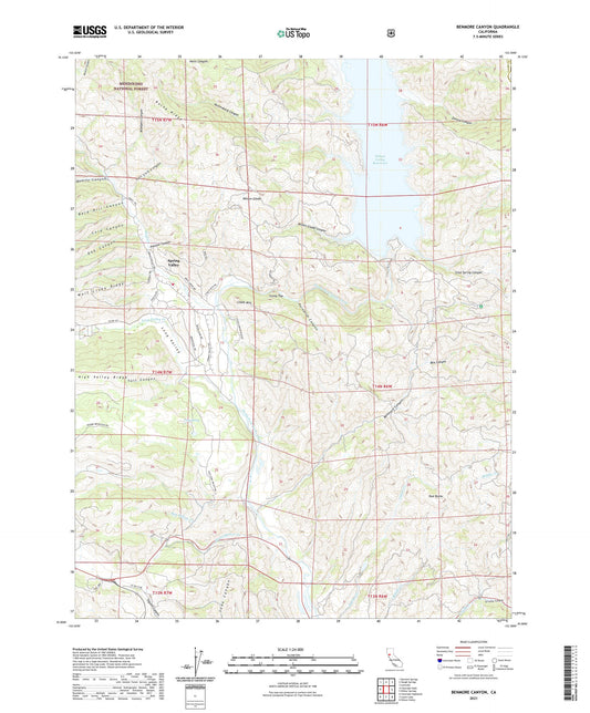 Benmore Canyon California US Topo Map Image