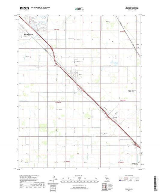 Berenda California US Topo Map Image