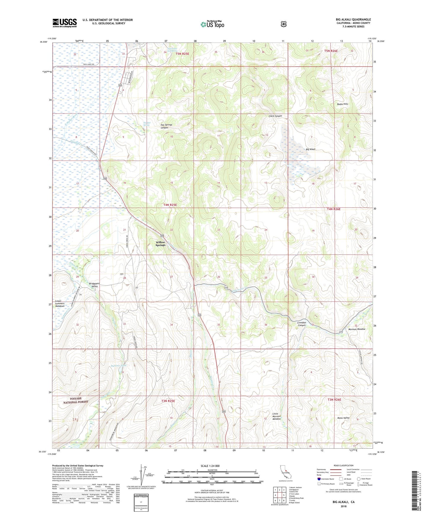 Big Alkali California US Topo Map Image