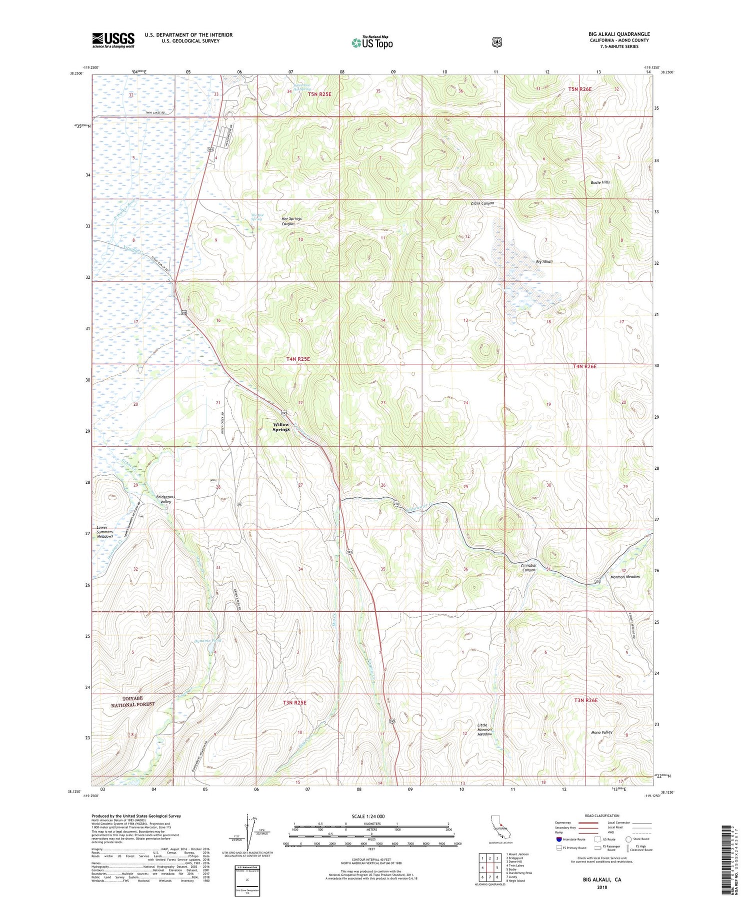 Big Alkali California US Topo Map Image