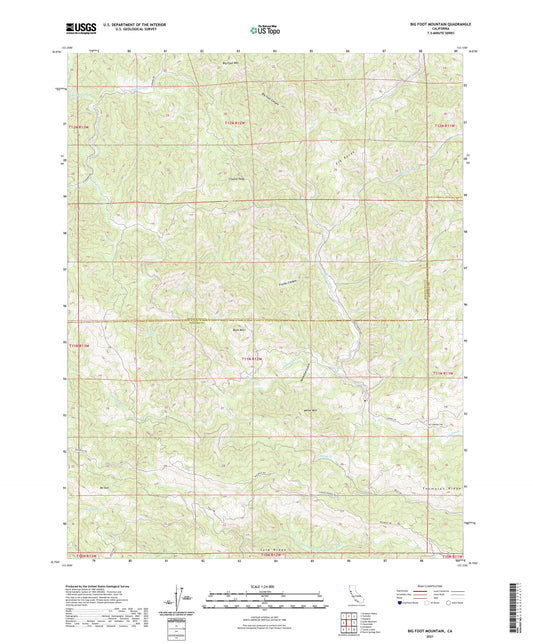 Big Foot Mountain California US Topo Map Image