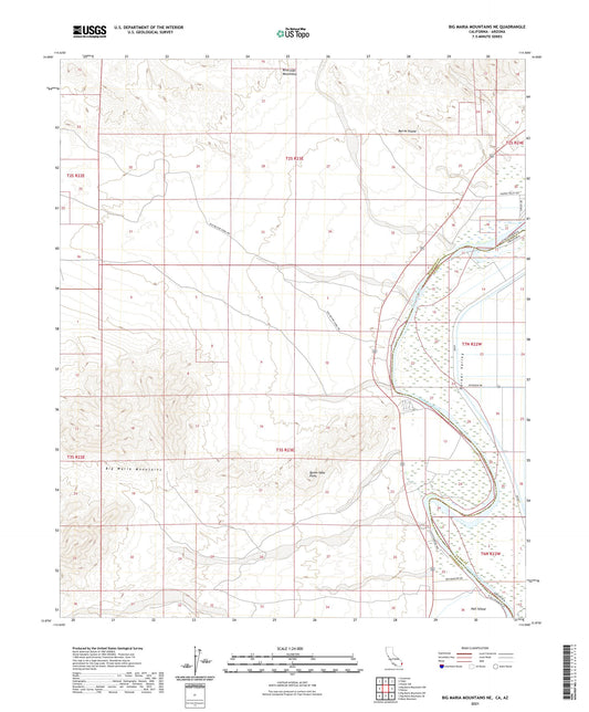 Big Maria Mountains NE California US Topo Map Image