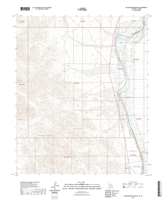 Big Maria Mountains SE California US Topo Map Image