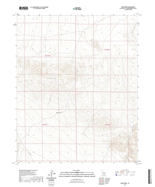 Bird Spring California US Topo Map Image
