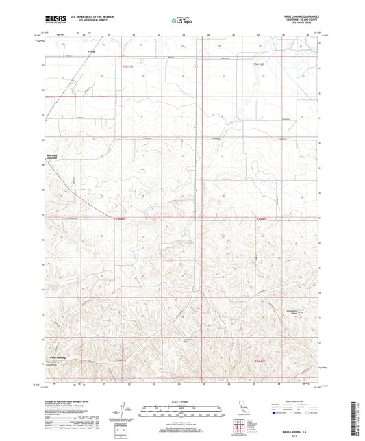 Birds Landing California US Topo Map Image