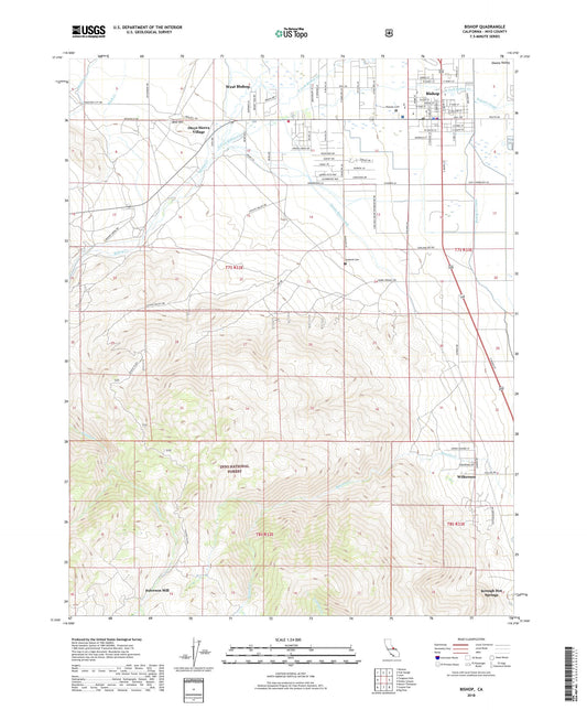 Bishop California US Topo Map Image