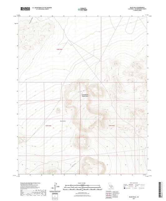 Black Hills California US Topo Map Image