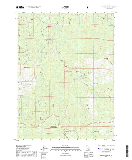 Black Rock Mountain California US Topo Map Image