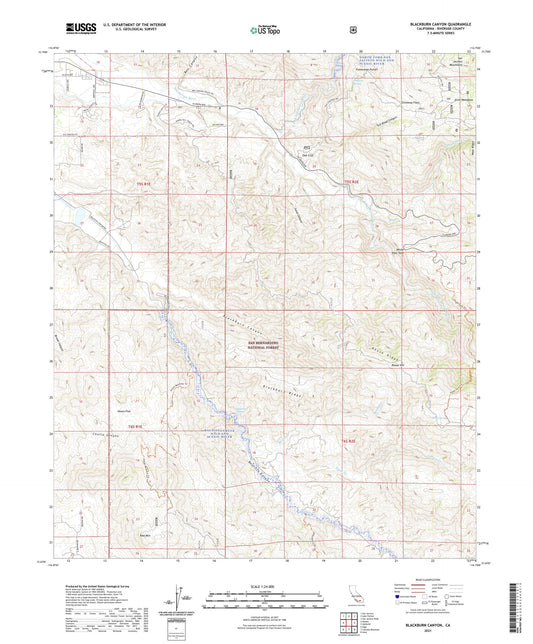 Blackburn Canyon California US Topo Map Image