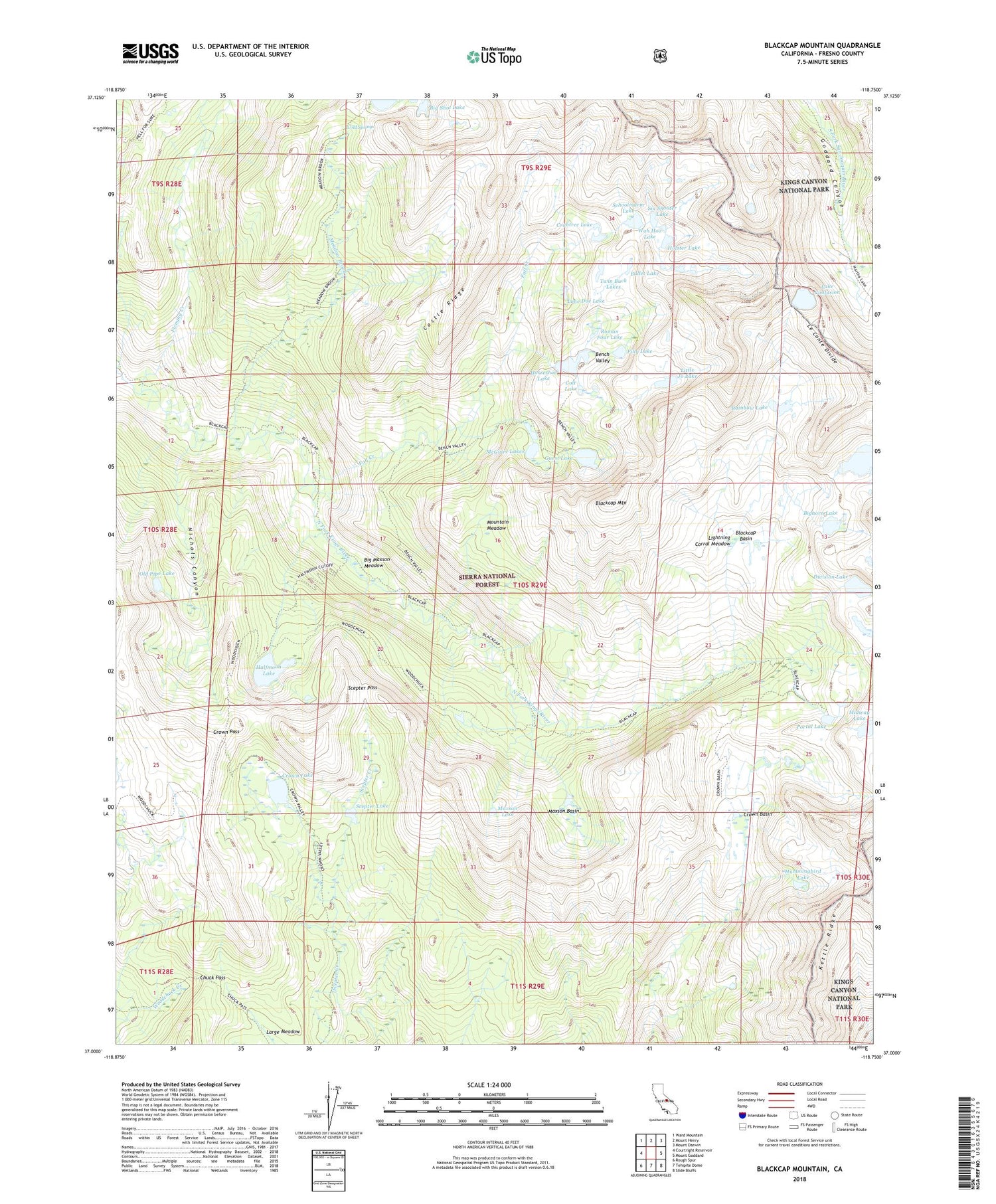 Blackcap Mountain California US Topo Map Image