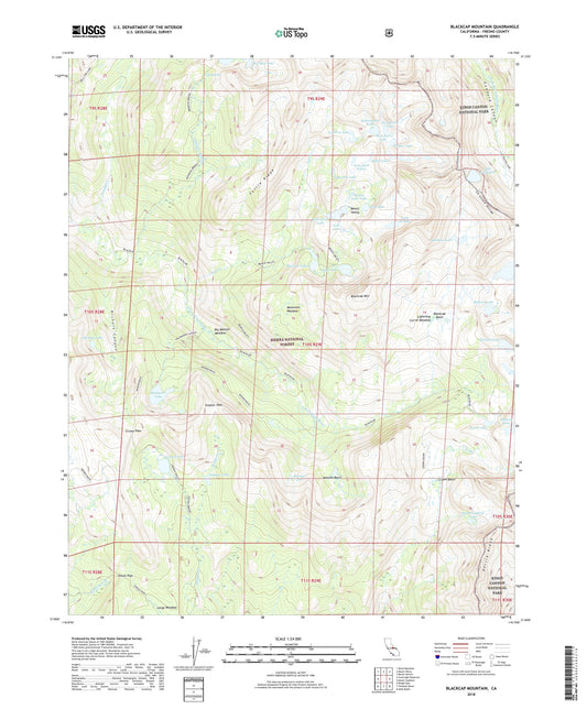 Blackcap Mountain California US Topo Map Image