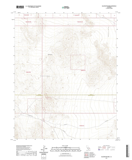 Blackwater Mine California US Topo Map Image