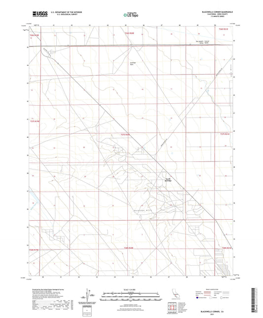 Blackwells Corner California US Topo Map Image