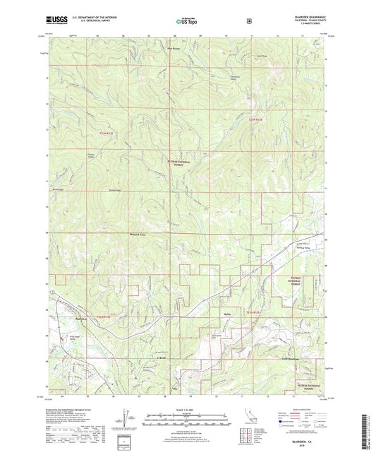 Blairsden California US Topo Map Image