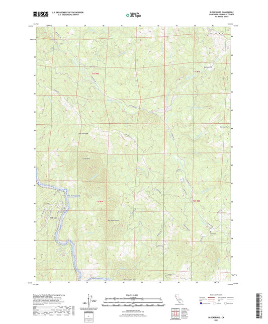 Blocksburg California US Topo Map Image