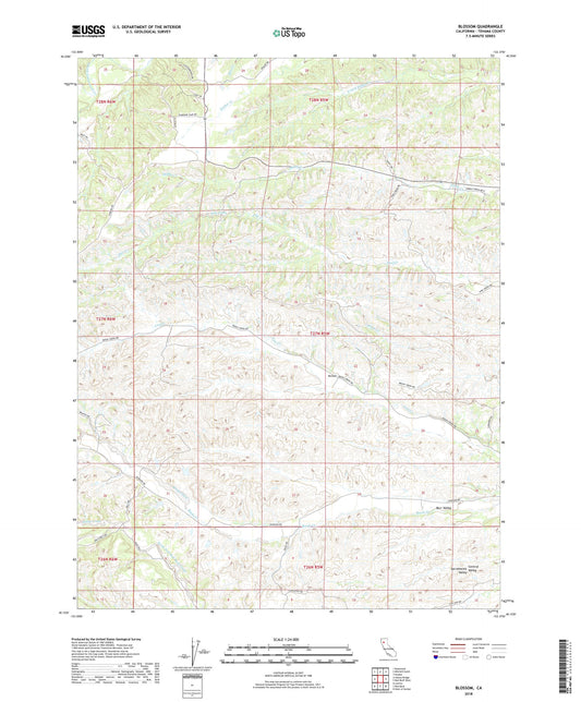 Blossom California US Topo Map Image