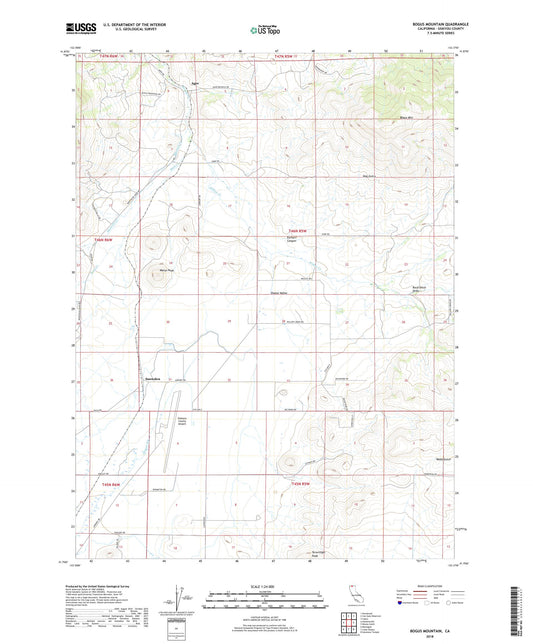 Bogus Mountain California US Topo Map Image