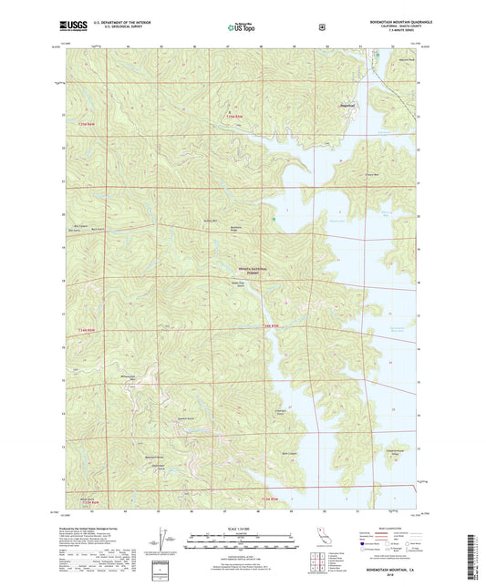 Bohemotash Mountain California US Topo Map Image
