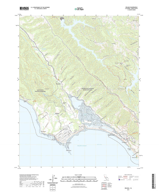 Bolinas California US Topo Map Image