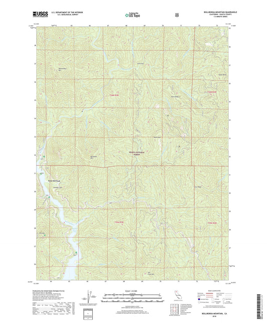 Bollibokka Mountain California US Topo Map Image