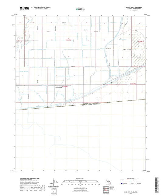 Bonds Corner California US Topo Map Image
