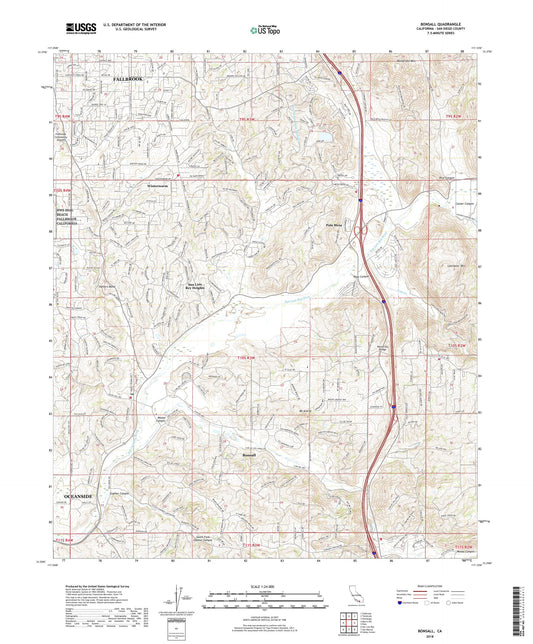 Bonsall California US Topo Map Image