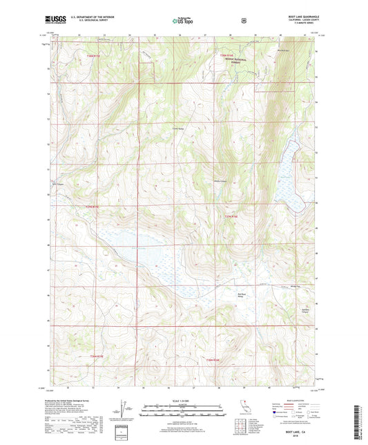Boot Lake California US Topo Map Image