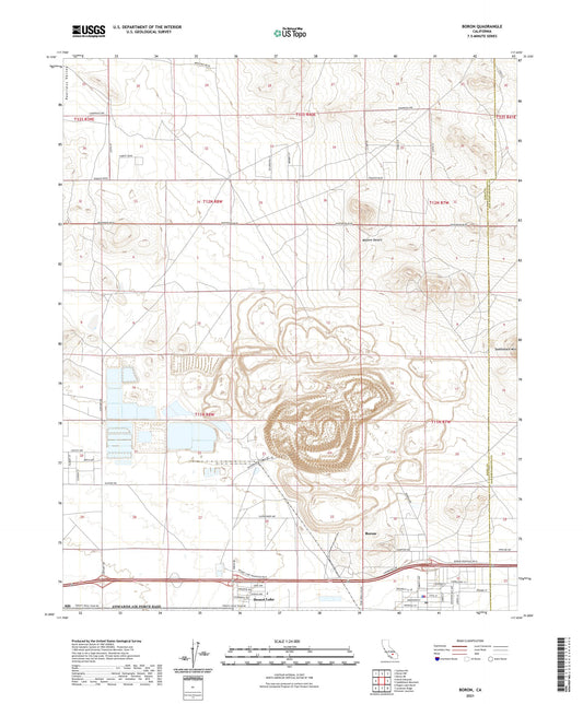 Boron California US Topo Map Image