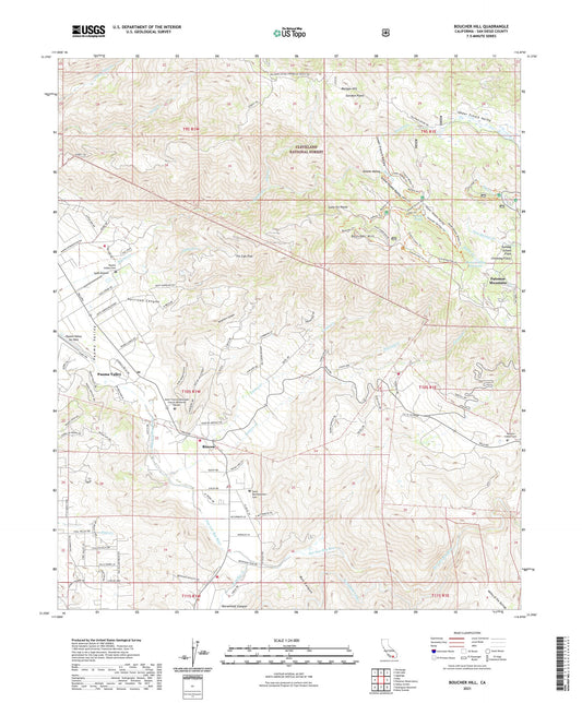 Boucher Hill California US Topo Map Image
