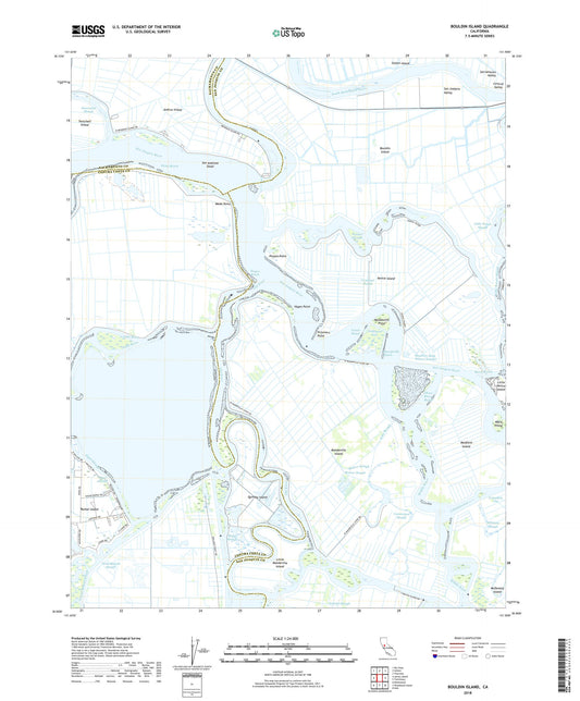Bouldin Island California US Topo Map Image