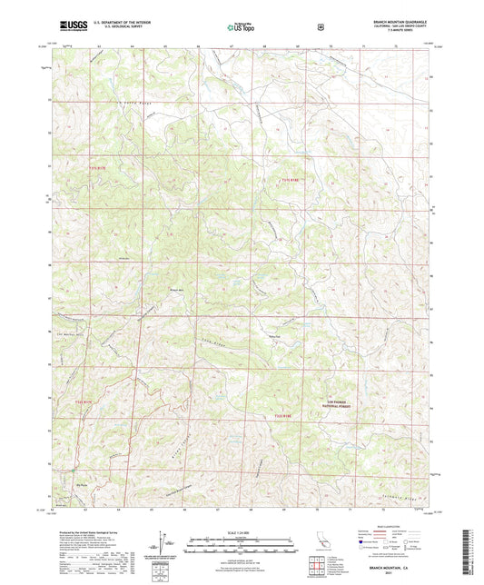 Branch Mountain California US Topo Map Image