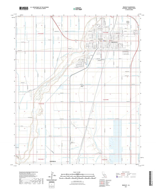 Brawley California US Topo Map Image