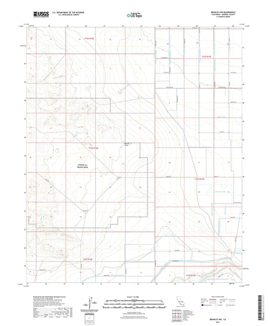 Brawley NW California US Topo Map Image
