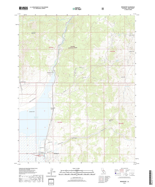 Bridgeport California US Topo Map Image