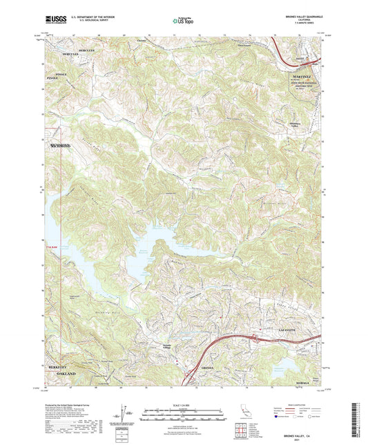 Briones Valley California US Topo Map Image