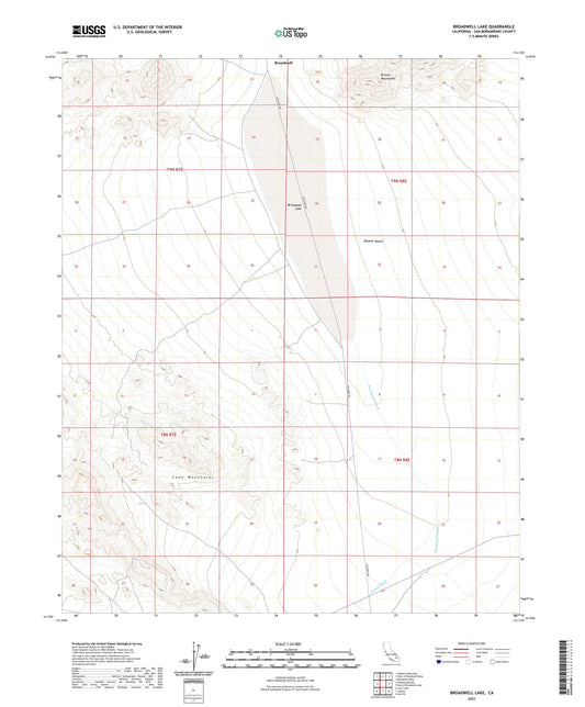 Broadwell Lake California US Topo Map Image
