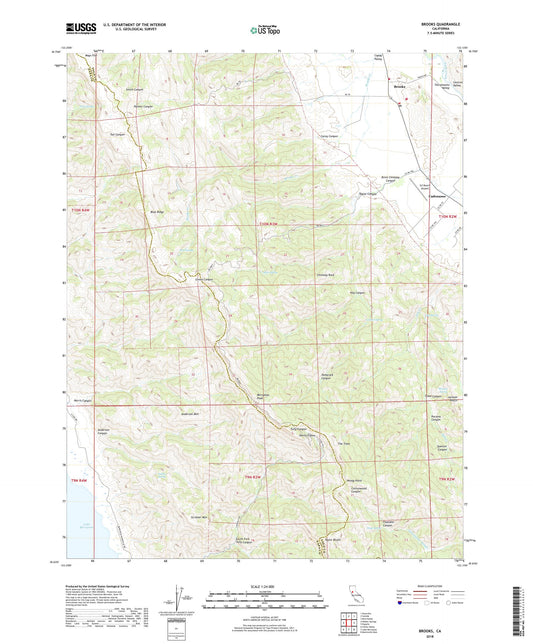 Brooks California US Topo Map Image