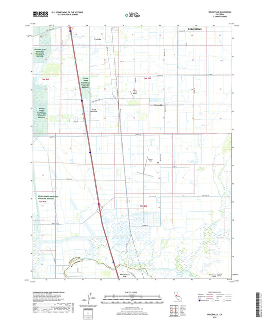 Bruceville California US Topo Map Image
