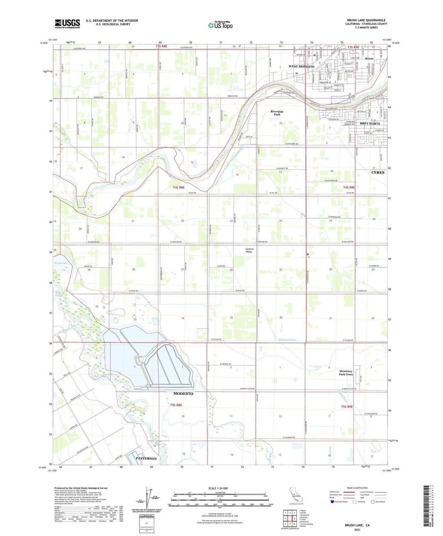 Brush Lake California US Topo Map Image