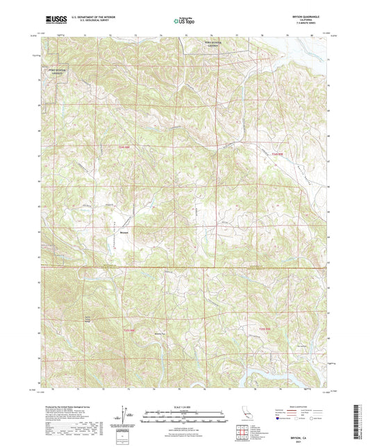 Bryson California US Topo Map Image