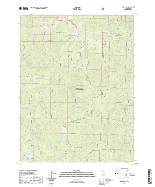 Buck Rock California US Topo Map Image