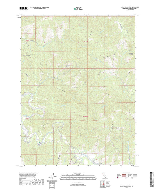 Buckeye Mountain California US Topo Map Image