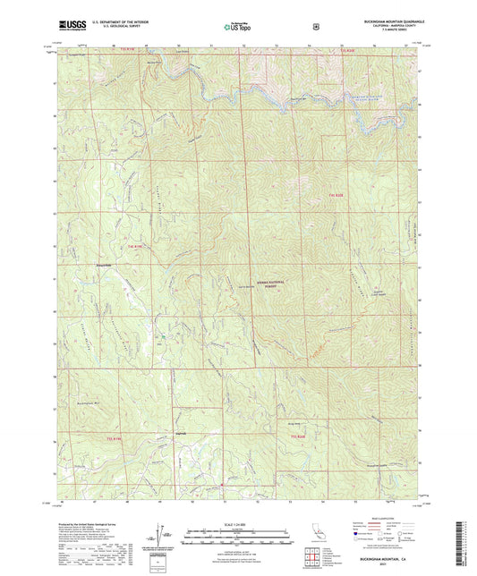 Buckingham Mountain California US Topo Map Image