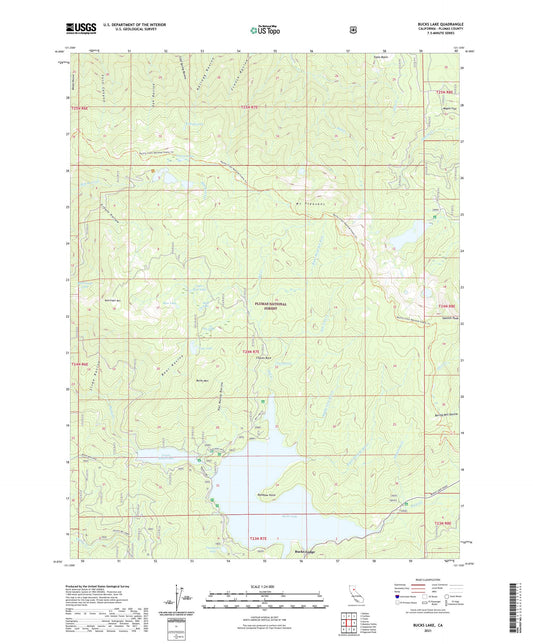 Bucks Lake California US Topo Map Image