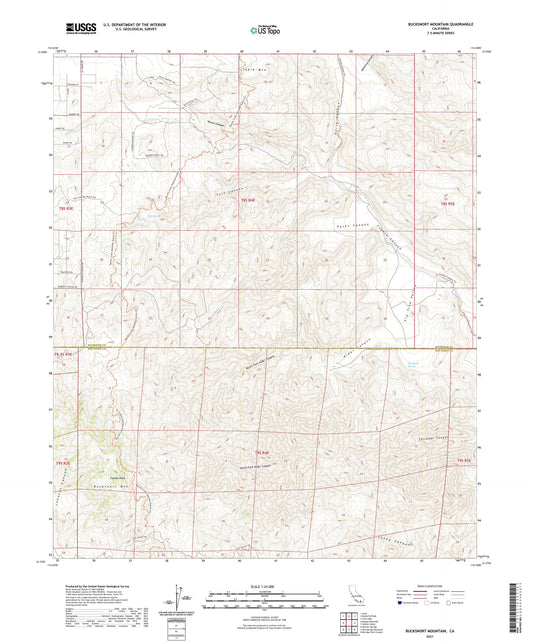 Bucksnort Mountain California US Topo Map Image