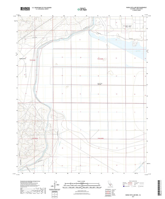 Buena Vista Lake Bed California US Topo Map Image