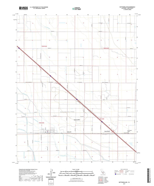 Buttonwillow California US Topo Map Image