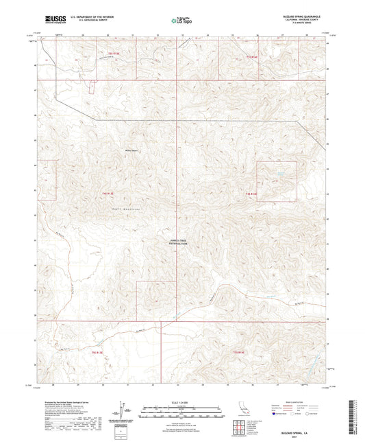 Buzzard Spring California US Topo Map Image