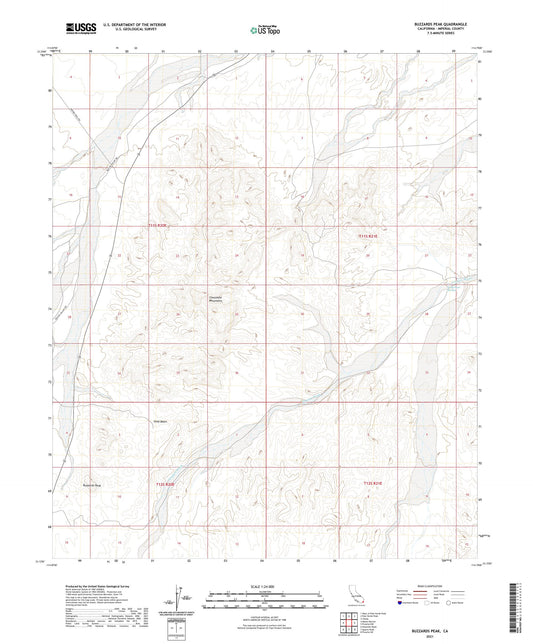 Buzzards Peak California US Topo Map Image