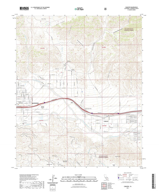 Cabazon California US Topo Map Image